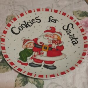 Retro Santa Cookie Plate